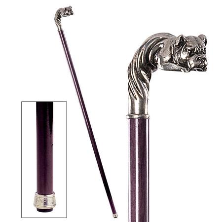 DESIGN TOSCANO The Padrone Collection: Bulldog Pewter Walking Stick PA6175